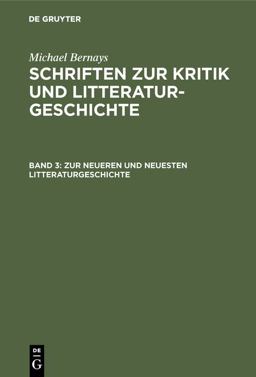 Zur Neueren und Neuesten Litteraturgeschichte