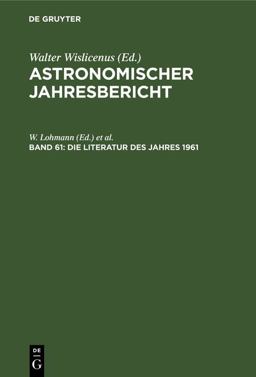 Die Literatur des Jahres 1961