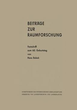 Beiträge Zur Raumforschung