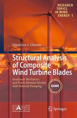 Structural Analysis of Composite Wind Turbine Blades Nonlinear Mechanics and Finite Element Models with Material Damping  9783319008639 Front Cover