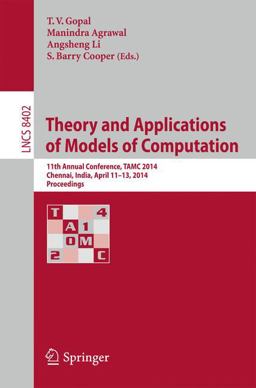 Theory and Applications of Models of Computation Theory and Applications of Models of Computation