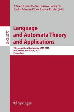 Language and Automata Theory and Applications Language and Automata Theory and Applications