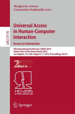 Universal Access in Human-Computer Interaction - Access to Interaction