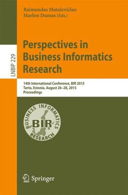 Perspectives in Business Informatics Research Perspectives in Business Informatics Research
