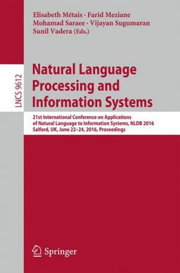Natural Language Processing and Information Systems Natural Language Processing and Information Systems