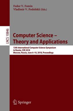 Computer Science - Theory and Applications Computer Science - Theory and Applications