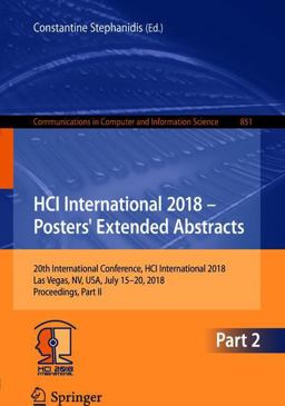 HCI International 2018 - Posters' Extended Abstracts