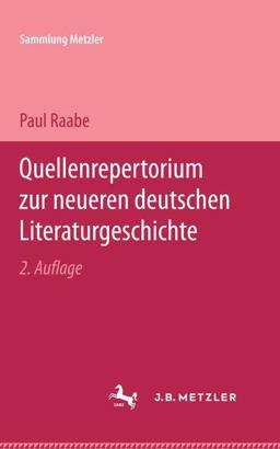 Quellenrepertorium Zur Neueren Deutschen Literaturgeschichte
