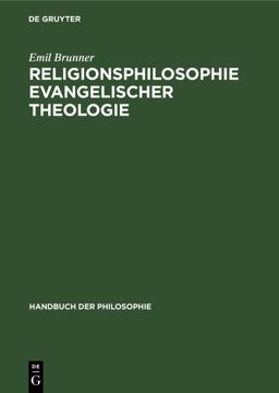 Religionsphilosophie Evangelischer Theologie Religionsphilosophie Evangelischer Theologie