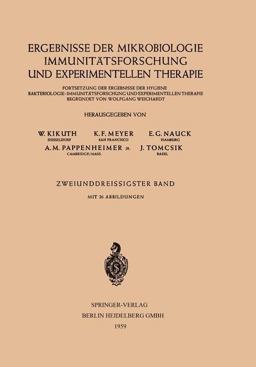 Ergebnisse der Mikrobiologie Immunitatsforschung und Experimentellen Therapie