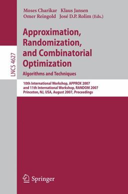 Approximation, Randomization, and Combinatorial Optimization - Algorithms and Techniques