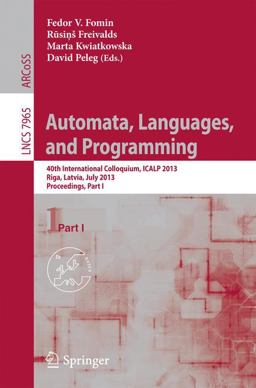 Automata, Languages, and Programming Automata, Languages, and Programming