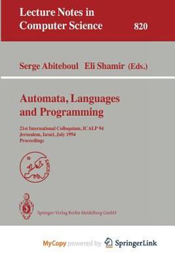 Automata, Languages, and Programming Automata, Languages, and Programming