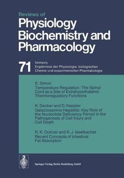 Reviews of Physiology Biochemistry and Pharmacology