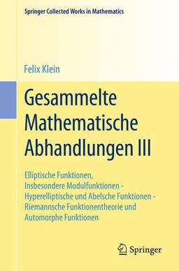 Gesammelte Mathematische Abhandlungen III
