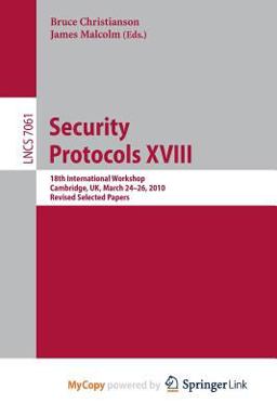 Security Protocols XVIII
