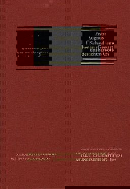 Uber Schau und Gegenwart des Unsichtbaren Gottes