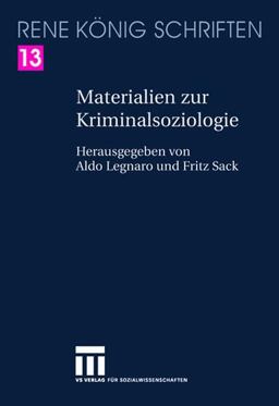 Materialien Zur Kriminalsoziologie Materialien Zur Kriminalsoziologie