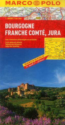 MARCO POLO Frankreich 05. Burgund, Franche Comté, Jura 1 : 300 000 Regionalkarte