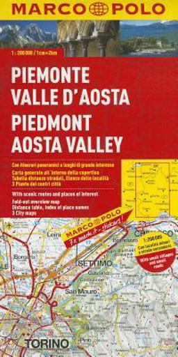 Piedmont, Aosta Valley Marco Polo Map