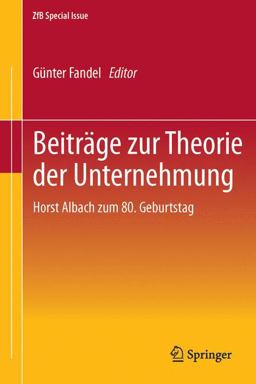 Beiträge Zur Theorie der Unternehmung