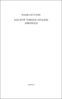 Wade Guyton: das New Yorker Atelier, Abridged