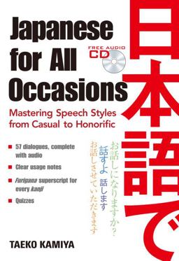 Japanese for All Occasions Mastering Speech Styles from Casual to Honorific1 CD Attached  9784770031518 Front Cover