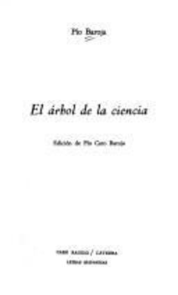 Arbol de la Ciencia 15th 9788437605227 Front Cover