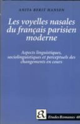 voyelles nasales du francais parisien Moderne