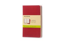 Moleskine Cahier Journal (Set of 3), Pocket, Plain, Cranberry Red, Soft Cover (3. 5 X 5. 5)  9788862930970 Front Cover