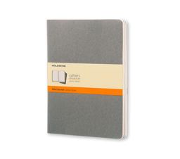 Moleskine Cahier Journal (Set of 3), Extra Large, Ruled, Pebble Grey, Soft Cover (7. 5 X 10)  9788866134268 Front Cover