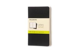 Moleskine Cahier Journal (Set of 3), Pocket, Plain, Black, Soft Cover (3. 5 X 5. 5) Set of 3 Plain Journals  9788883704918 Front Cover