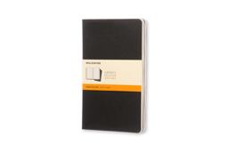 Moleskine Cahier Journal (Set of 3), Large, Ruled, Black, Soft Cover (5 X 8. 25) Set of 3 Ruled Journals  9788883704956 Front Cover