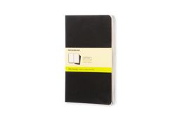 Moleskine Cahier Journal (Set of 3), Large, Plain, Black, Soft Cover (5 X 8. 25) Set of 3 Plain Journals  9788883704970 Front Cover