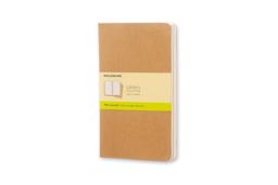 Moleskine Cahier Journal (Set of 3), Large, Plain, Kraft Brown, Soft Cover (5 X 8. 25) Set of 3 Plain Journals  9788883705007 Front Cover