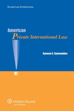 American Private International Law  9789041127426 Front Cover