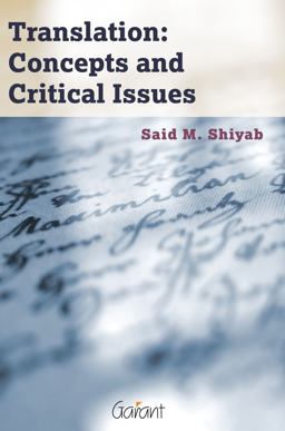 Translation: Concepts and Critical Issues  9789044133837 Front Cover