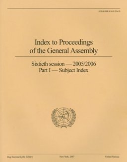 Index to Proceedings of the General Assembly 2005-2006