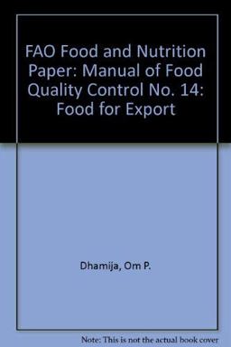 Manual of Food Quality Control