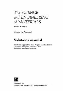 The Science and Engineering of Materials