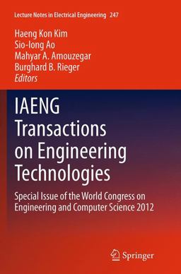 Iaeng Transactions on Engineering Technologies