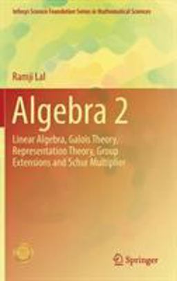 Algebra 2 Linear Algebra, Galois Theory, Representation Theory, Group Extensions and Schur Multiplier  9789811042553 Front Cover