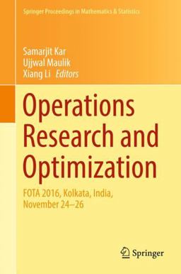 Operations Research and Optimization Operations Research and Optimization