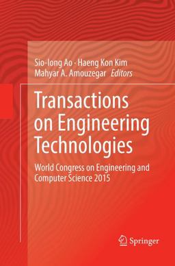 Transactions on Engineering Technologies Transactions on Engineering Technologies