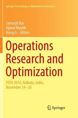 Operations Research and Optimization Operations Research and Optimization