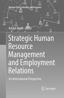 Strategic Human Resource Management and Employment Relations An International Perspective  9789811344060 Front Cover
