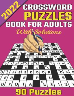 2022 Crossword Puzzles Book for Adults with Solutions