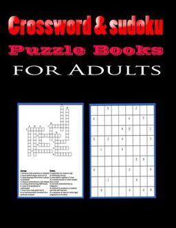 Crossword and Sudoku Puzzle Books for Adults